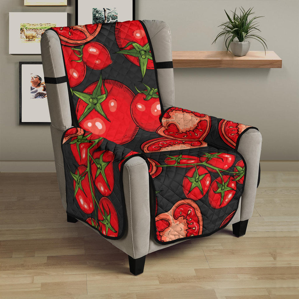 Tomato black background Chair Cover Protector