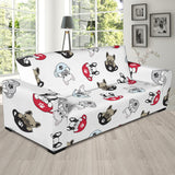 French Bulldog Cup Paw Pattern Sofa Slipcover