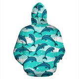 Dolphin Sea Pattern Men Women Pullover Hoodie
