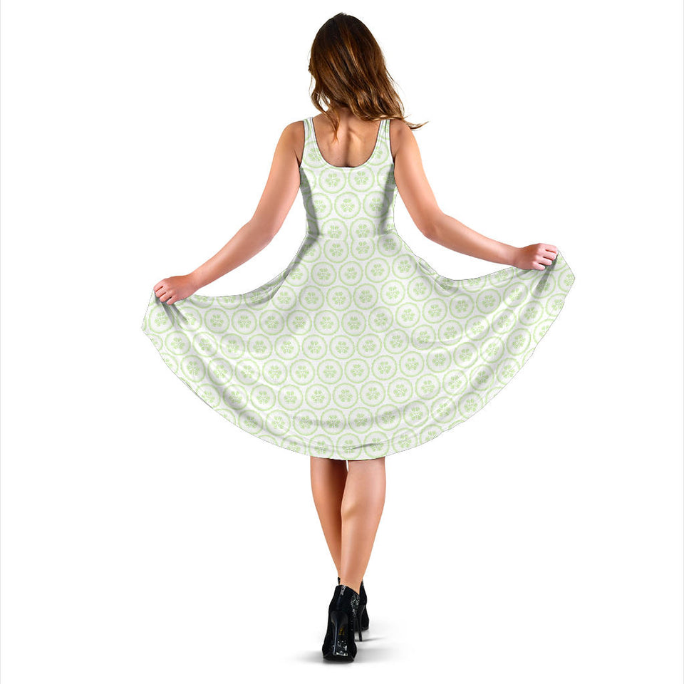 Cucumber Pattern Background Sleeveless Midi Dress