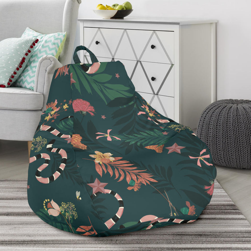 Snake Forest Pattern Bean Bag Cover