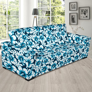 Hibiscus Pattern Print Design 04 Sofa Slipcover