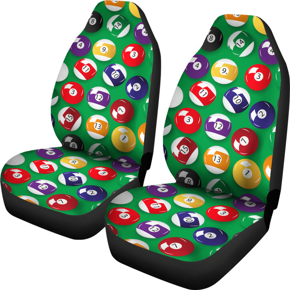 Billiard Ball Pattern Print Design 02 Universal Fit Car Seat Covers