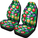 Billiard Ball Pattern Print Design 02 Universal Fit Car Seat Covers