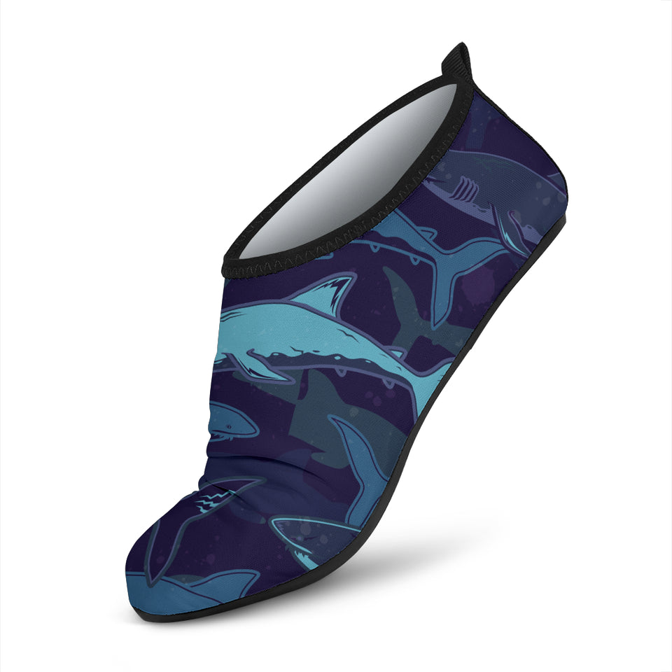 Shark Pattern Aqua Shoes