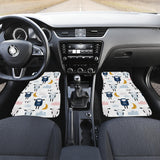 Cute Sleeping Sheep Moon Cloud Pattern Front And Back Car Mats