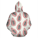 Papaya Pattern Zip Up Hoodie