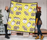 Cute Hamster Pattern Premium Quilt