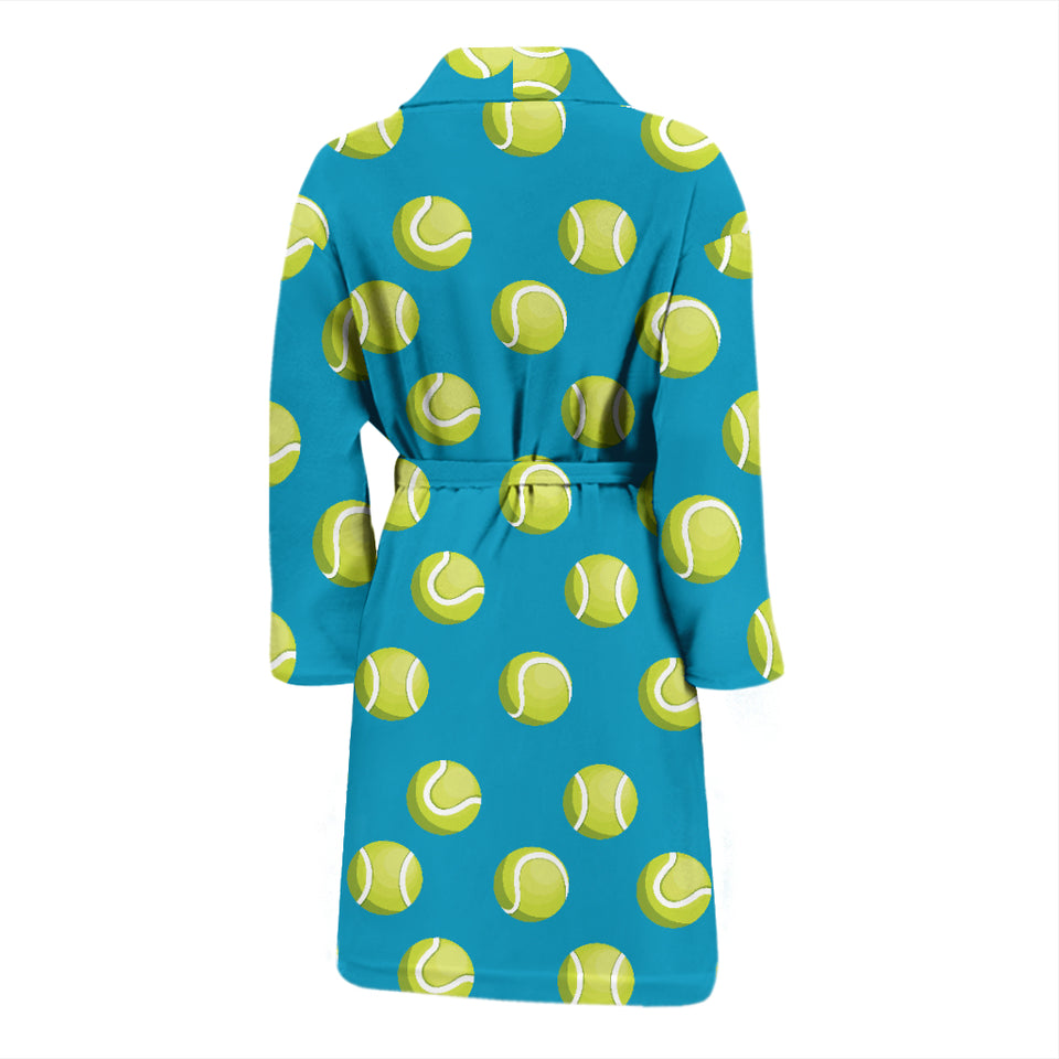 Tennis Pattern Print Design 05 Men's Bathrobe