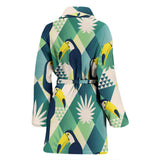 Toucan Tropical Leaves Design Pattern  Women'S Bathrobe
