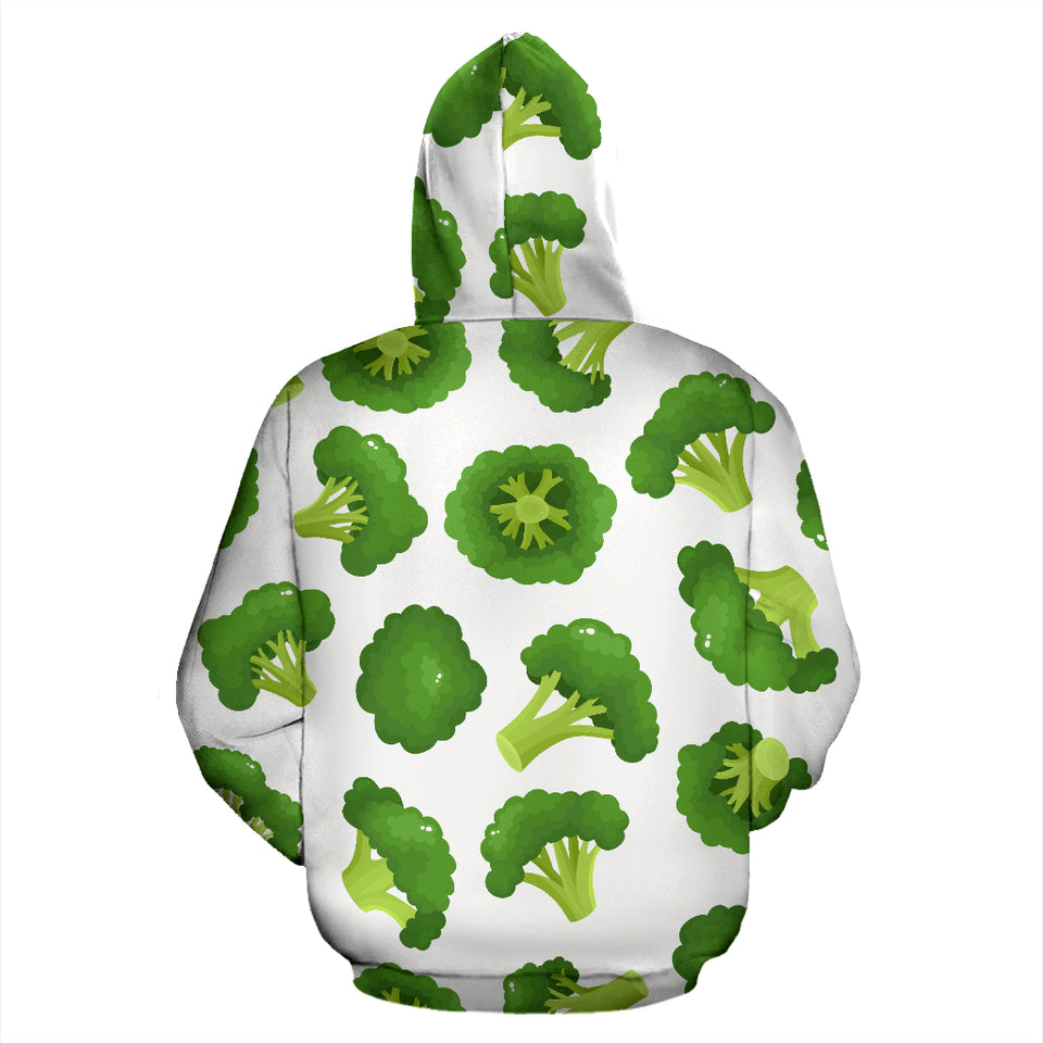 Cute Broccoli Pattern Zip Up Hoodie