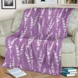 Lavender Flowers Purple Pattern Premium Blanket