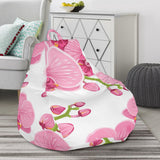 Pink Purple Orchid Pattern Background Bean Bag Cover