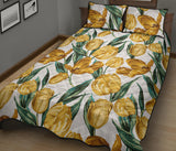 yellow tulips pattern Quilt Bed Set