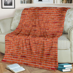 Brick Printed Pattern Print Design 03 Premium Blanket