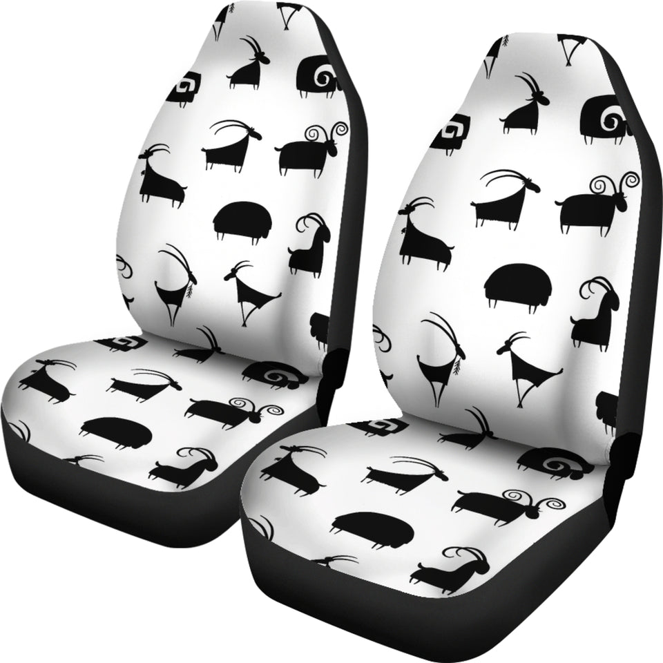 Goat Ram Pattern Universal Fit Car Seat Covers