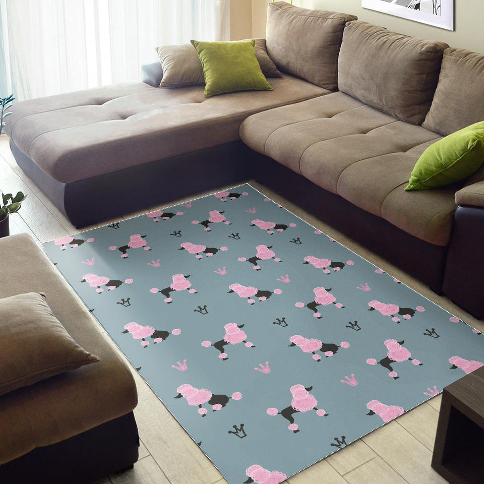 Poodle Dog Pattern Area Rug