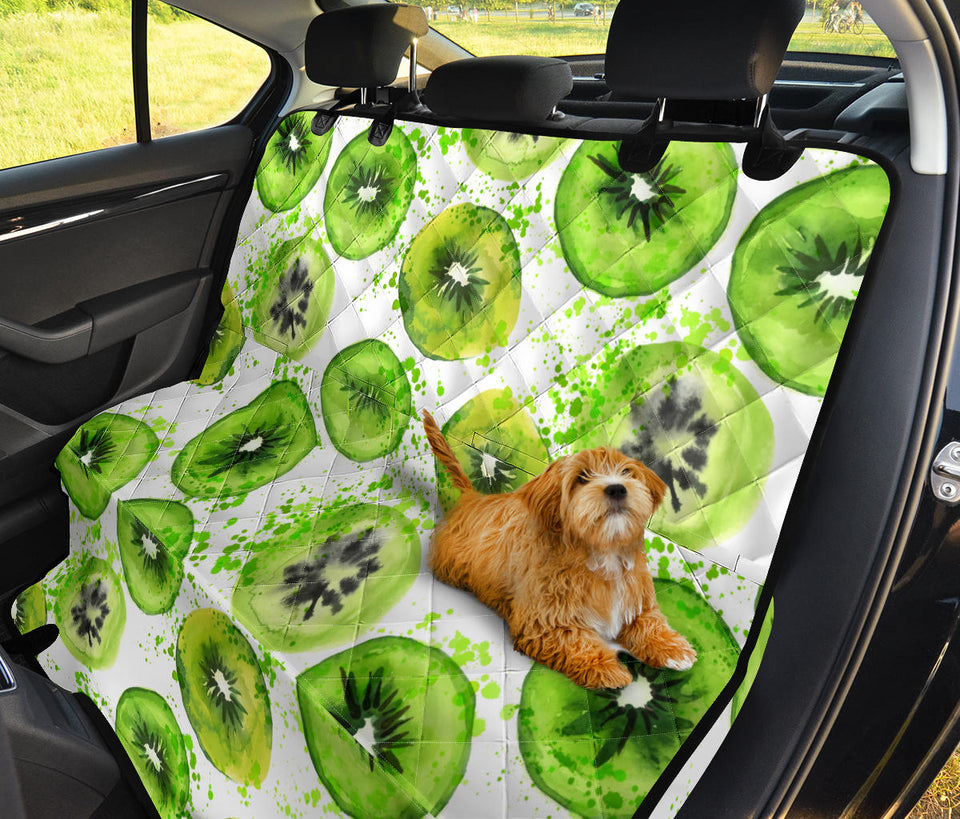 Watercolor Kiwi Pattern Dog Car Seat Covers