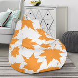 Orange Maple Leaf Pattern Bean Bag Cover