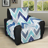 zigzag  chevron blue pattern Recliner Cover Protector