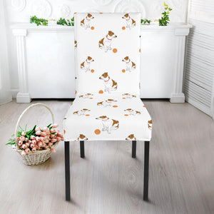 Jack Russel Pattern Print Design 05 Dining Chair Slipcover