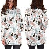 Cute Mermaid Pattern Women'S Hoodie Dress