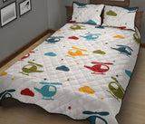 Colorful helicopter pattern Quilt Bed Set
