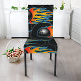 Bowling Balls Flame Pattern Dining Chair Slipcover
