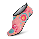 Colorful Candy Pattern Aqua Shoes