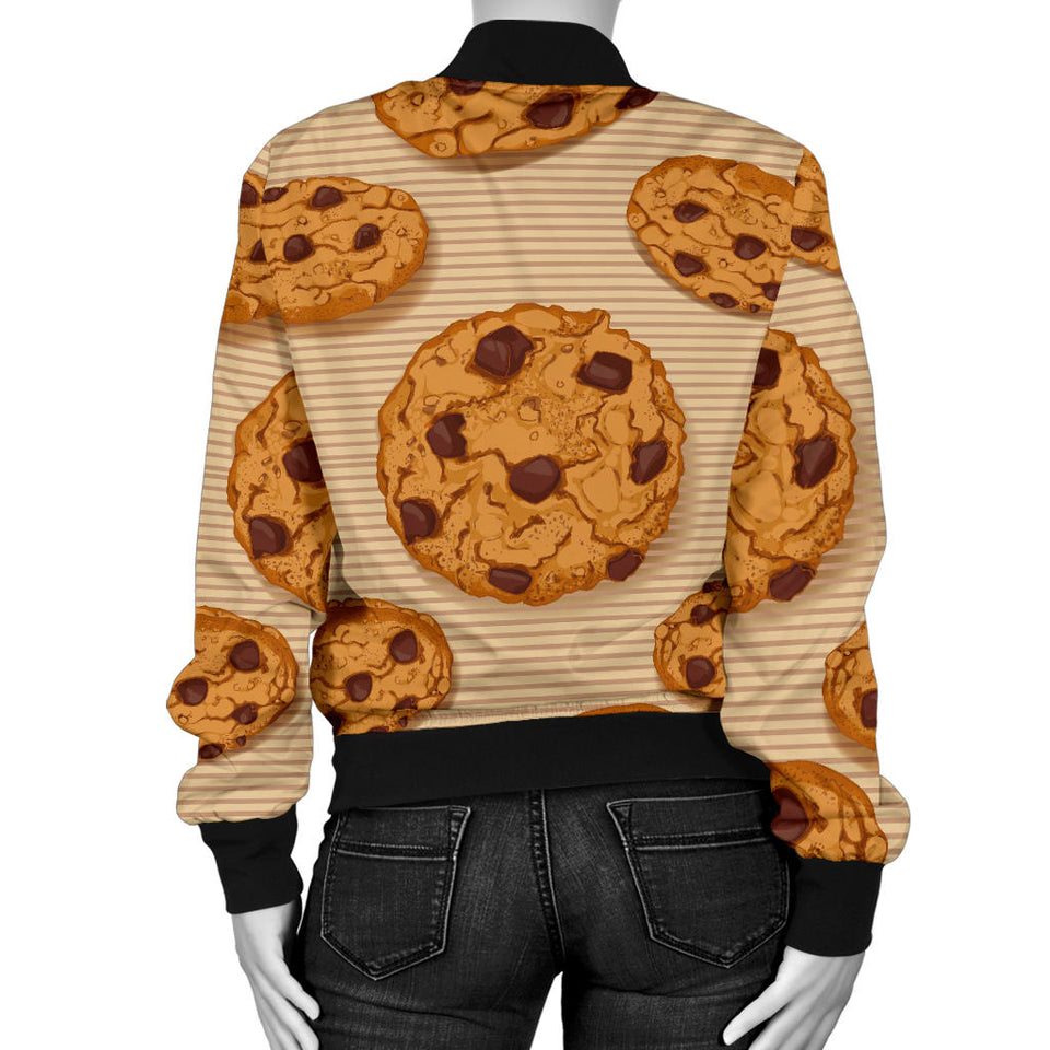 Cookie Pattern Women'S Bomber Jacket