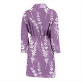 Lavender Flowers Purple Pattern Men'S Bathrobe