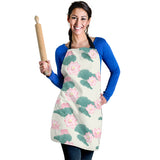 Pink Lotus Waterlily Leaves Pattern Adjustable Apron