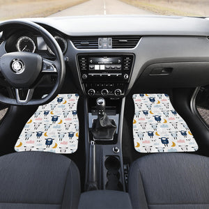 Cute Sleeping Sheep Moon Cloud Pattern Front Car Mats