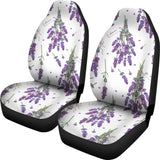 Lavender Flower Design Pattern Universal Fit Car Seat Covers