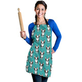 Hand Drawn Boston Terrier Dog Pattern Adjustable Apron