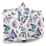 Butterfly Pattern Hooded Blanket