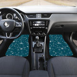 Snowflake Pattern Dark Background Front Car Mats