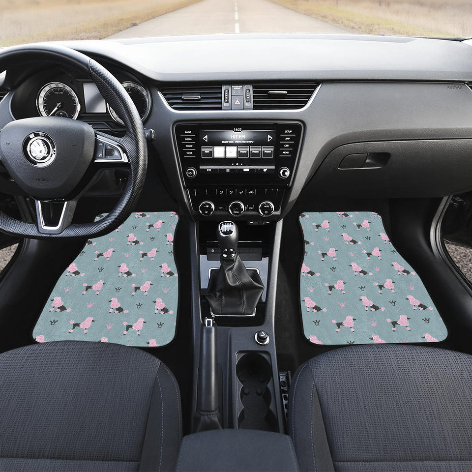 Poodle Dog Pattern Front Car Mats