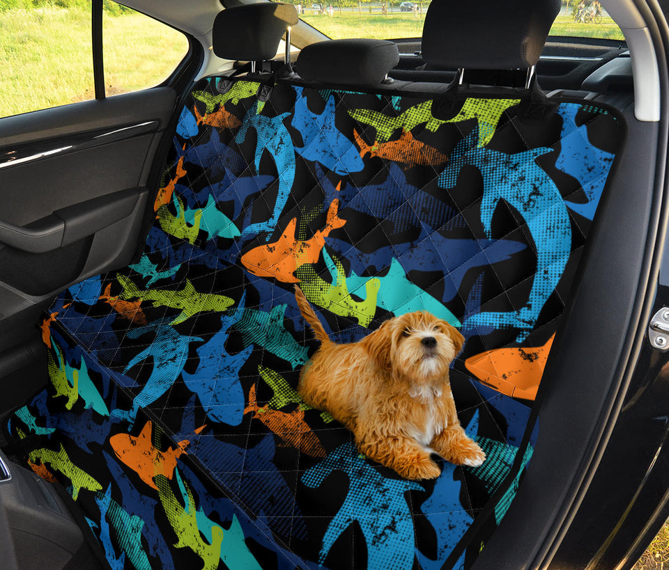Colorful Shark Dog Car Seat Covers