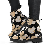 Champignon Mushroom Pattern Leather Boots