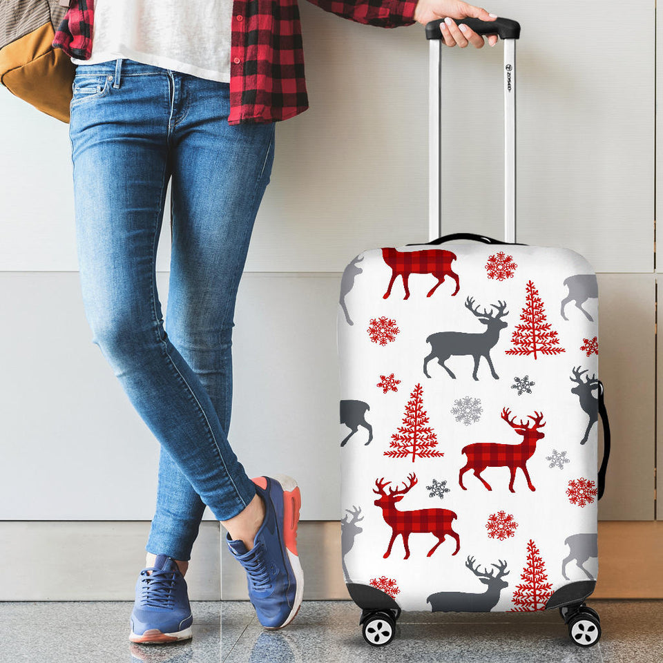 Deer Tree Snowflakes Chrismas Pattern Luggage Covers