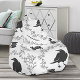 Crows Floral Wreath Rabbit Pattern Bean Bag Cover