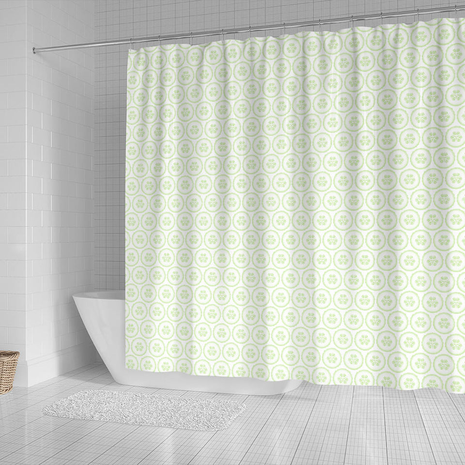 Cucumber Pattern Background Shower Curtain Fulfilled In US