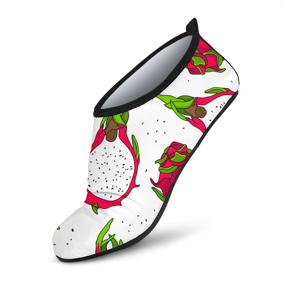 Dragon Fruits White Background Aqua Shoes