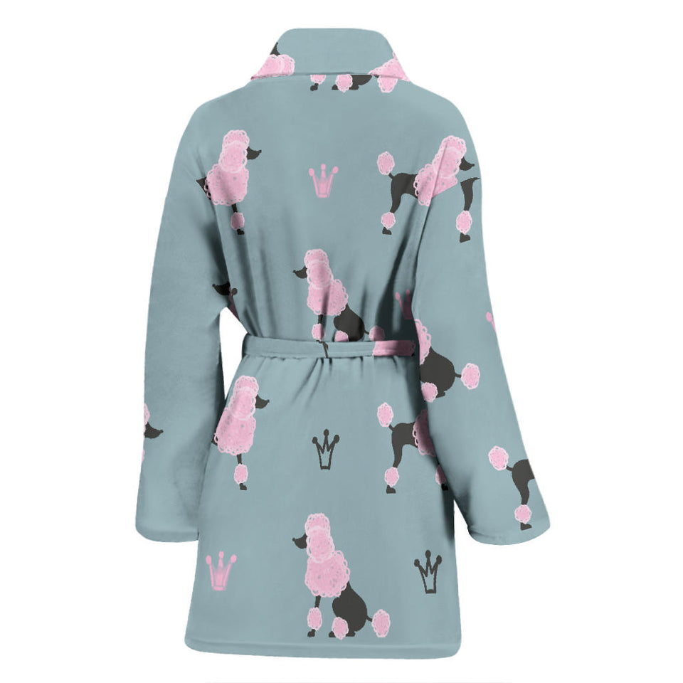 Poodle Dog Pattern Women'S Bathrobe