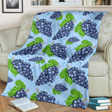 Watercolor Grape Pattern Premium Blanket
