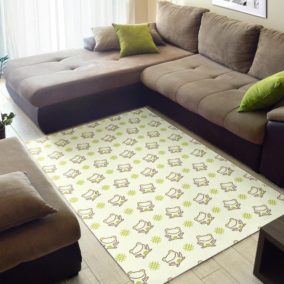 Cute Cartoon Frog Baby Pattern Area Rug
