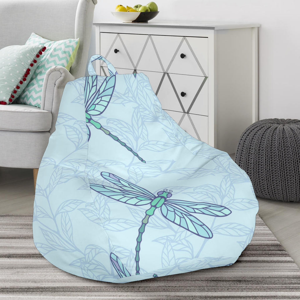 Dragonfly Pattern Blue Background Bean Bag Cover
