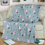 Poodle Dog Pattern Premium Blanket