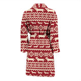 Dachshund Nordic Pattern Men'S Bathrobe